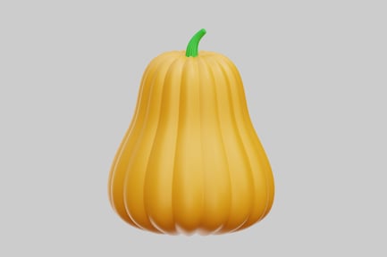 Preview: 3D Orange Autumn Pumpkin