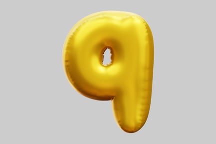 Preview: Golden Letter Q Balloon
