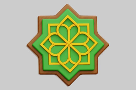 Preview: Islamic Geometric Star Ornament For Ramadan