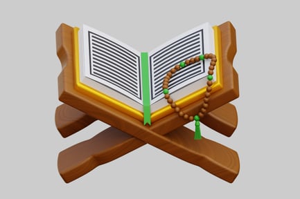 Preview: Holy Quran On Wooden Stand