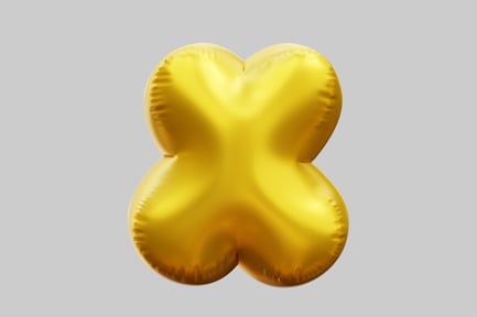 Preview: Golden Letter X Balloon