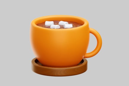 Preview: 3D Hot Cocoa Mug With Marshmallows