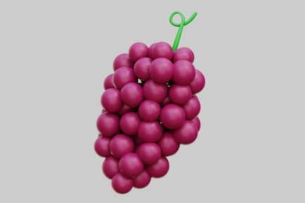 Preview: Stylized Cluster Of Purple Grapes