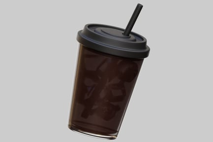 Preview: Iced Coffee Americano Cup With Straw