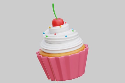 Aperçu: Cupcake sucré aux fraises