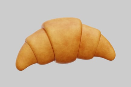 Preview: Stylized Golden Croissant