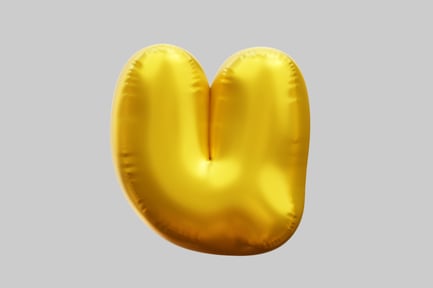 Preview: Golden Letter U Balloon