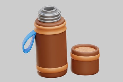 Preview: 3D Thermos Bottle Illustration