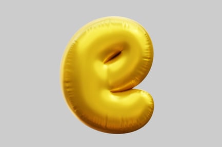 Preview: Golden Letter E Balloon
