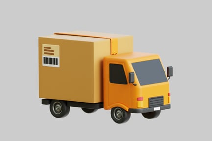 Preview: Delivery Truck With Cardboard Box