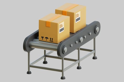 Preview: Conveyor Belt With Delivery Boxes