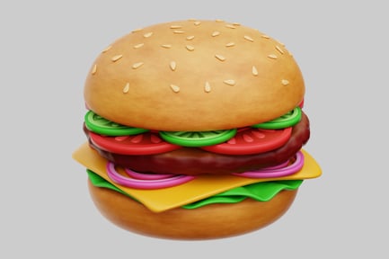 Preview: Stylized Cartoon Burger