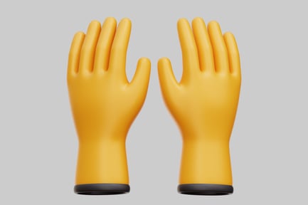 Preview: Yellow Rubber Protective Gloves
