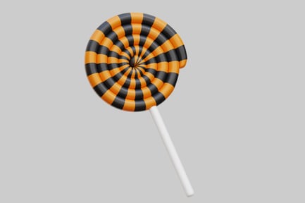 Preview: Halloween Swirl Lollipop 3D Design