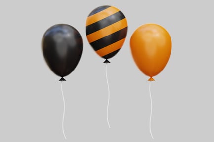 Aperçu: Trois ballons d'Halloween décoratifs