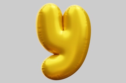 Preview: Golden Letter Y Balloon