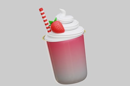 Preview: Strawberry Milkshake With Whipped Cream