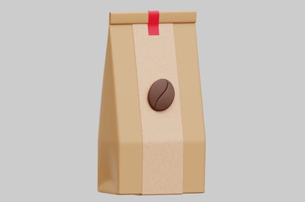 Preview: Brown Coffee Bean Bag Packaging
