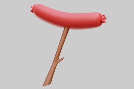 Preview: 3D Sausage On A Stick