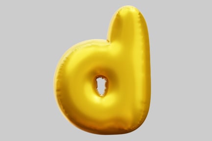 Preview: Golden Letter D Balloon