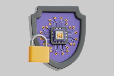 Preview: AI Security Shield And Padlock