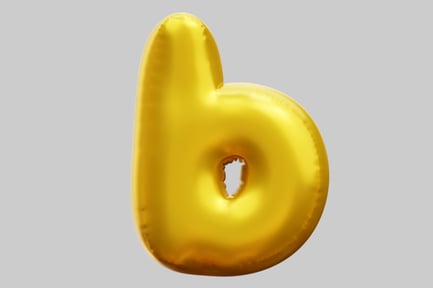 Preview: Golden Letter B Balloon