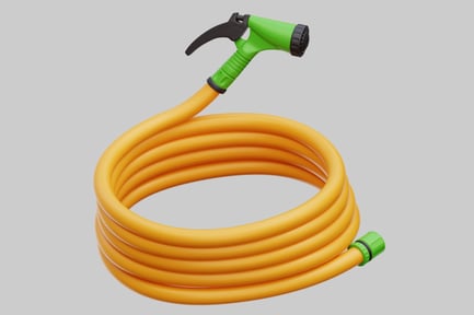 Preview: Coiled Yellow Garden Hose