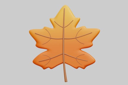 Preview: 3D Autumn Maple Leaf