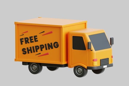 Preview: Orange Free Shipping Delivery Truck