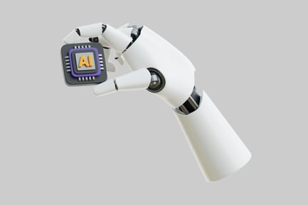 Preview: Robotic Hand Holding AI Processor Chip