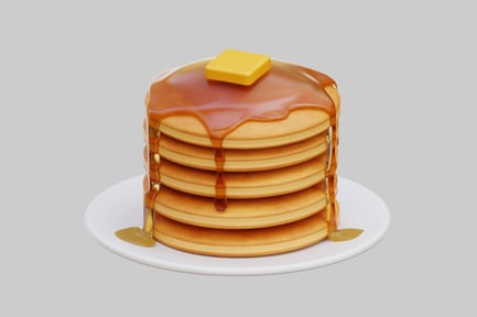 Preview: Stack Of Pancakes With Syrup And Butter