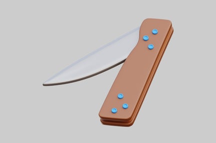 Preview: Stylized 3D Folding Pocket Knife