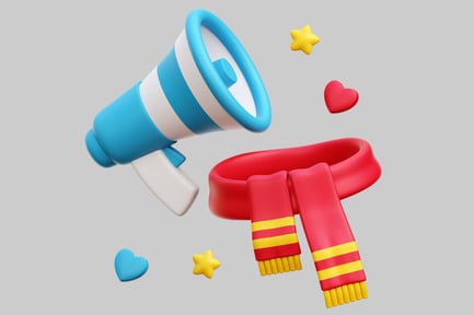 Preview: Sports Fan Megaphone And Scarf