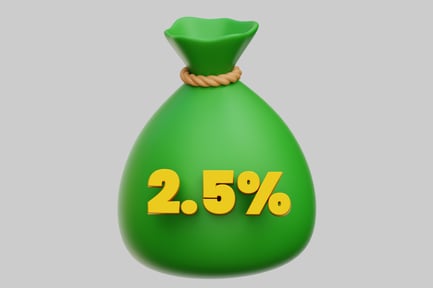 Preview: Zakat Green Sack With 2.5 Percent Label