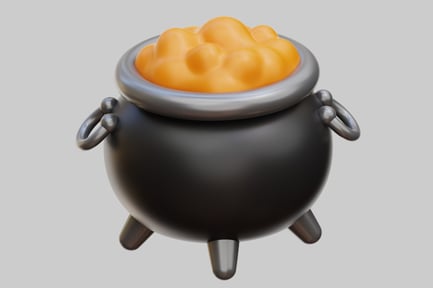 Preview: 3D Halloween Cauldron