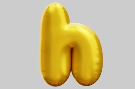 Preview: Golden Letter H Balloon