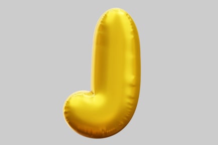 Preview: Golden Letter J Balloon