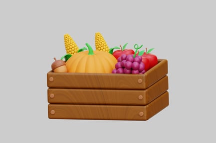 Preview: Autumn Harvest In Wooden Crate