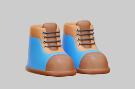 Preview: Stylized 3D Outdoor Hiking Boots