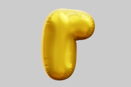 Preview: Golden Letter R Balloon