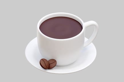 Aperçu: Tasse à café avec soucoupe et haricots