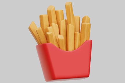 Preview: Golden French Fries In Red Box