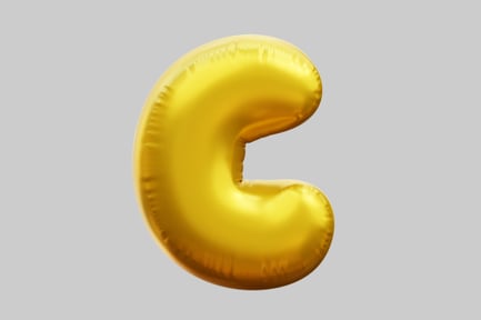 Preview: Golden Letter C Balloon