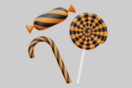 Preview: 3D Halloween Candy Assortment