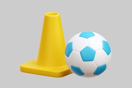 Preview: Football Ball and Training Cone