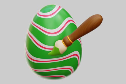 Preview: Green Easter Egg Painting Activity