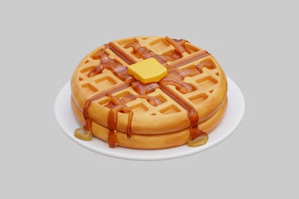 Preview: Waffles With Butter And Syrup