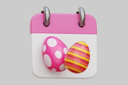 Preview: Easter Holiday Calendar With Decorated Eggs