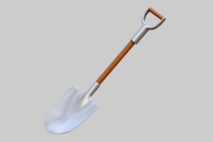 Aperçu: Pelle de jardin avec manche en bois