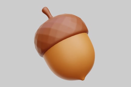 Preview: 3D Acorn For Seasonal Designs